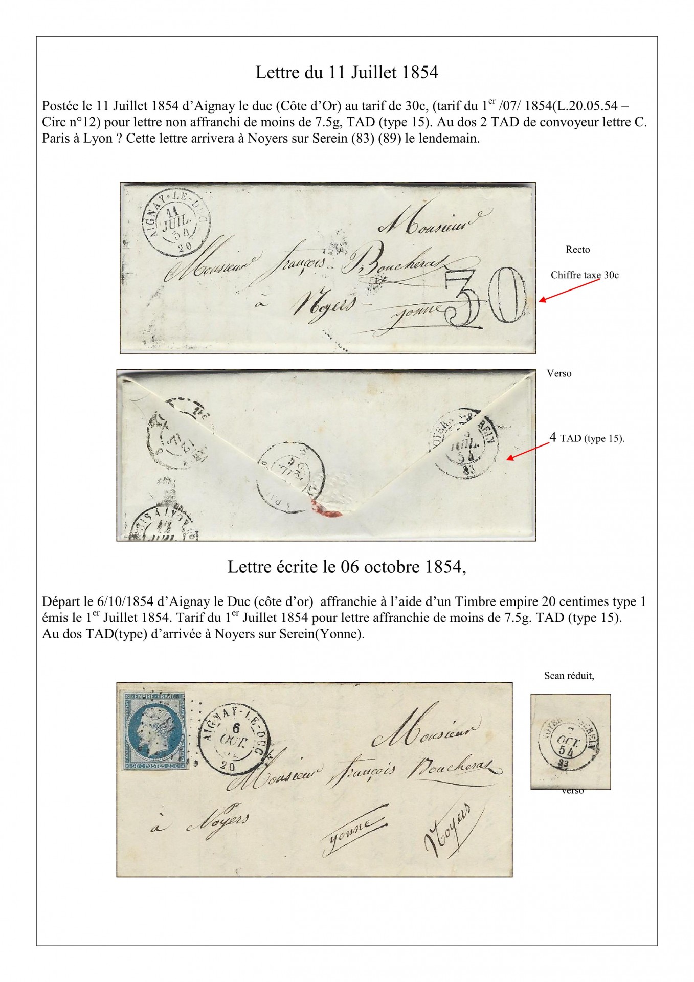 Page 13 lettre envoyee le 11 juillet 1854 1