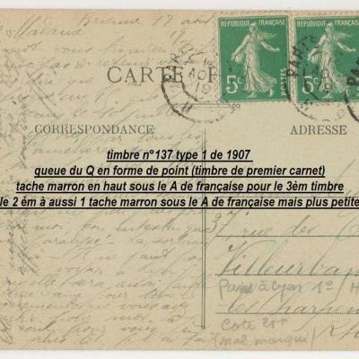 Divers lettres et CPA oblitérées avec des timbres au type semeuse