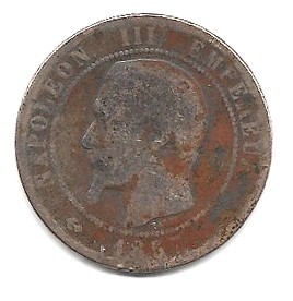 Napoleon 3 non laurée 1857 avers