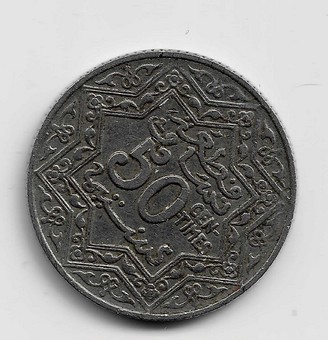 Revers 50c maroc 1921 24 